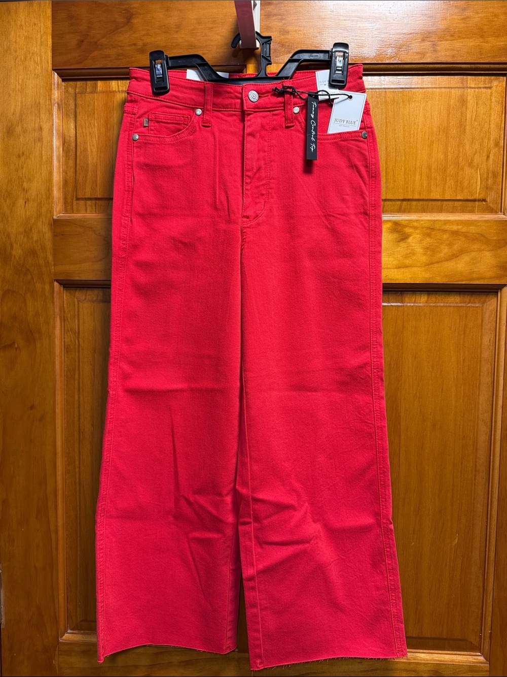 Judy Blue Vibrant Red Wide-Leg Jeans